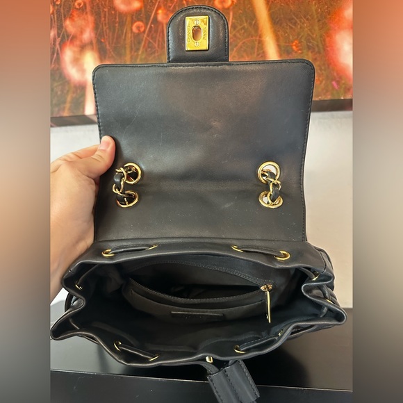 ✨CHANEL✨ Chevron Urban Spirit Black Backpack Gold Chain - Picture 10 of 15